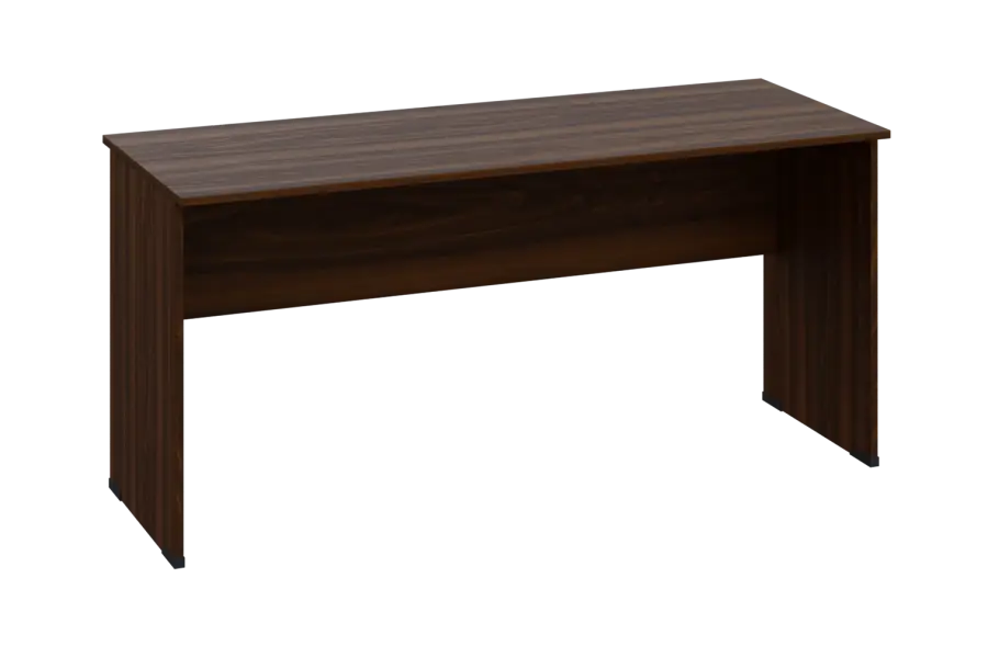 EPL 26 - 16 stůl kancelářský, dřevěná podnož, deska 25 mm, široký 1600 mm, ořech královský